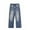 Light Blue, variant on QHFBli Classic Jeans for Men High Street Pattern Washed Straight Leg Micro Flare Jeans for Men with Retro Fit and Light Blue M