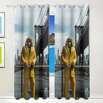 Monkey Bridge Houses Curtains Black Out 72 Inch Length Curtains for Sliding Glass Doors Bedroom Living Room 2 Pack