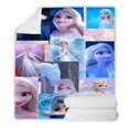 thumbnail image 1 of Frozen Alice Flannel Blanket, Cartoon Blanket, Super Soft Blanket, 3D Printing, Suitable For Sofa, Living Room-week, 1 of 2