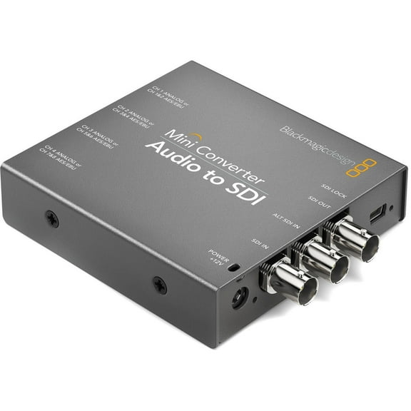 Blackmagic Design Mini Converter Audio to SDI, AES/EBU Input, Analog Audio Input, 3GB/Sec SDI