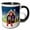 Black/White, variant on 3drose, Christmas Candy Cozy Cabin Gingerbread House Winter Forest, 11oz Mug