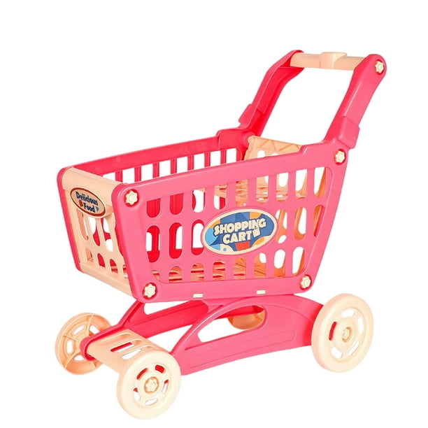 Shopping Trolley Toy Supermarket Trolley for Baby Pretend Toys Red