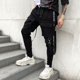 thumbnail image 3 of Pantalones deportivos para hombre, estilo hip hop, con bolsillos y cremallera, cintura elástica, estilo harén, 3 of 5