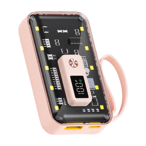 Banco de energía Seitruly ABS versátil y futurista Electrónica Rosa