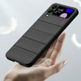 thumbnail image 5 of Matte Case for Samsung Galaxy Z Flip 4 2022, Luxury Ultra Slim Frosted PC Back with Shock-Absorbing Drop Protective Anti-falling Phone Case Cover for Samsung Galaxy Z Flip 4 5G, Purple, 5 of 9