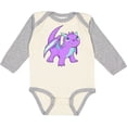thumbnail image 3 of Inktastic Cute Baby Purple Dragon Boys or Girls Long Sleeve Baby Bodysuit, 3 of 5