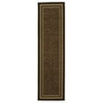 thumbnail image 4 of Ottomanson Ottohome Collection Non-Slip Rubberback Bordered Design Indoor Area Runner Rug, Brown, 4 of 7