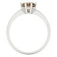 thumbnail image 4 of Clara Pucci 14K White Gold Solid Gold Champagne Solitaire Anniversary Ring for Women - 1 cttw Heart Cut, 4 of 8