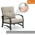 thumbnail image 4 of Ulax Furniture Patio Aluminum Club Chairs Indoor Outdoor Set of 2 Conversation Seating with Sunbrella Cushion Covers, 4 of 7