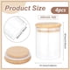 thumbnail image 2 of 4 unidades de frascos de vidrio transparentes de 200 ml (6.7 oz) para hisopos, con tapas de bambú. Organizador de baño. Dispensador de discos de algodón., 2 of 9