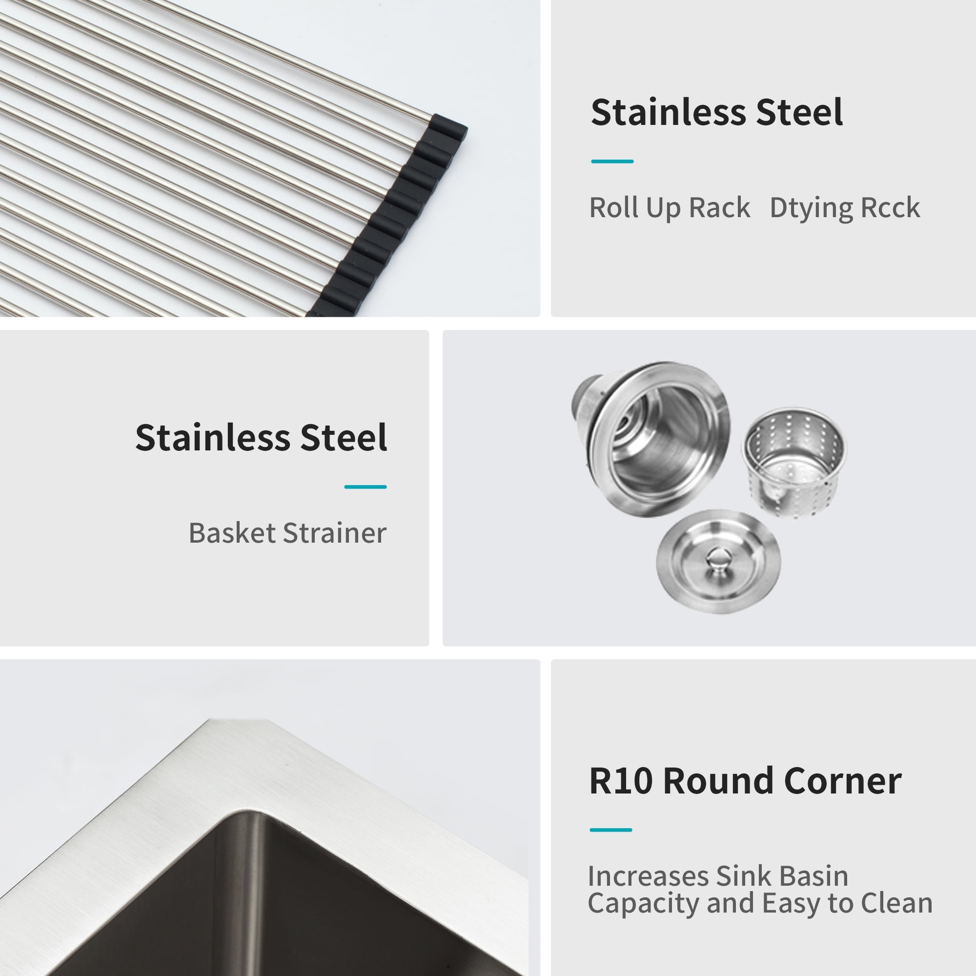 Boyuevi Undermount Kitchen Sink - 30"x19"x9" Stainless Steel 16 Gauge Deep Single Bowl Sinks