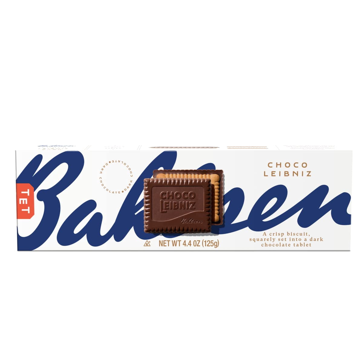 Bahlsen Choco Leibniz Dark Cookies (3 boxes) - Leibniz Butter Biscuits topped with a thick layer of German Chocolate - 4.4 oz boxes