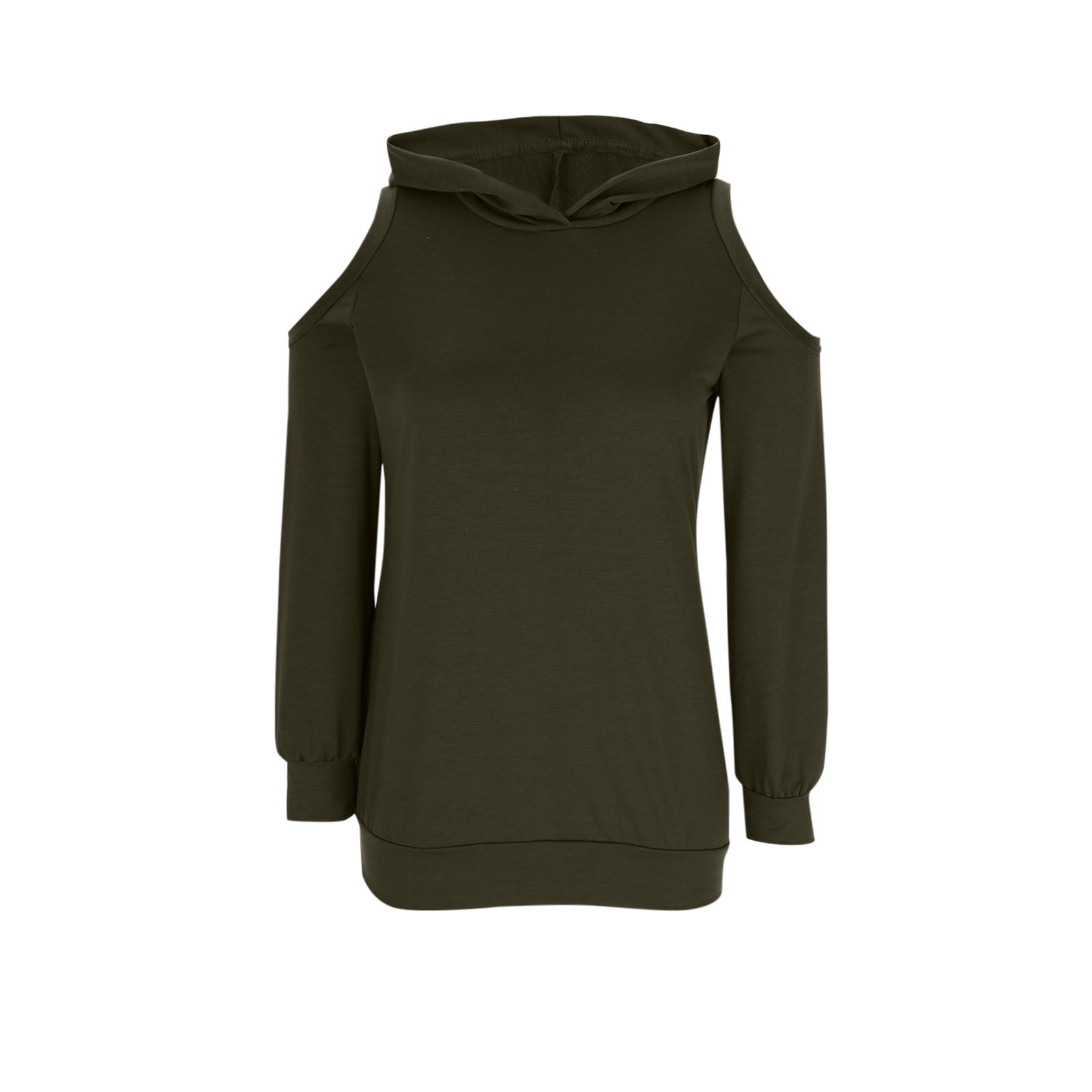 BSDJILFG Cold Shoulder Sweaters for Women Bell Sleeve Knitting Cotton Top High Neck Backless Soft Cozy Loose Blouses