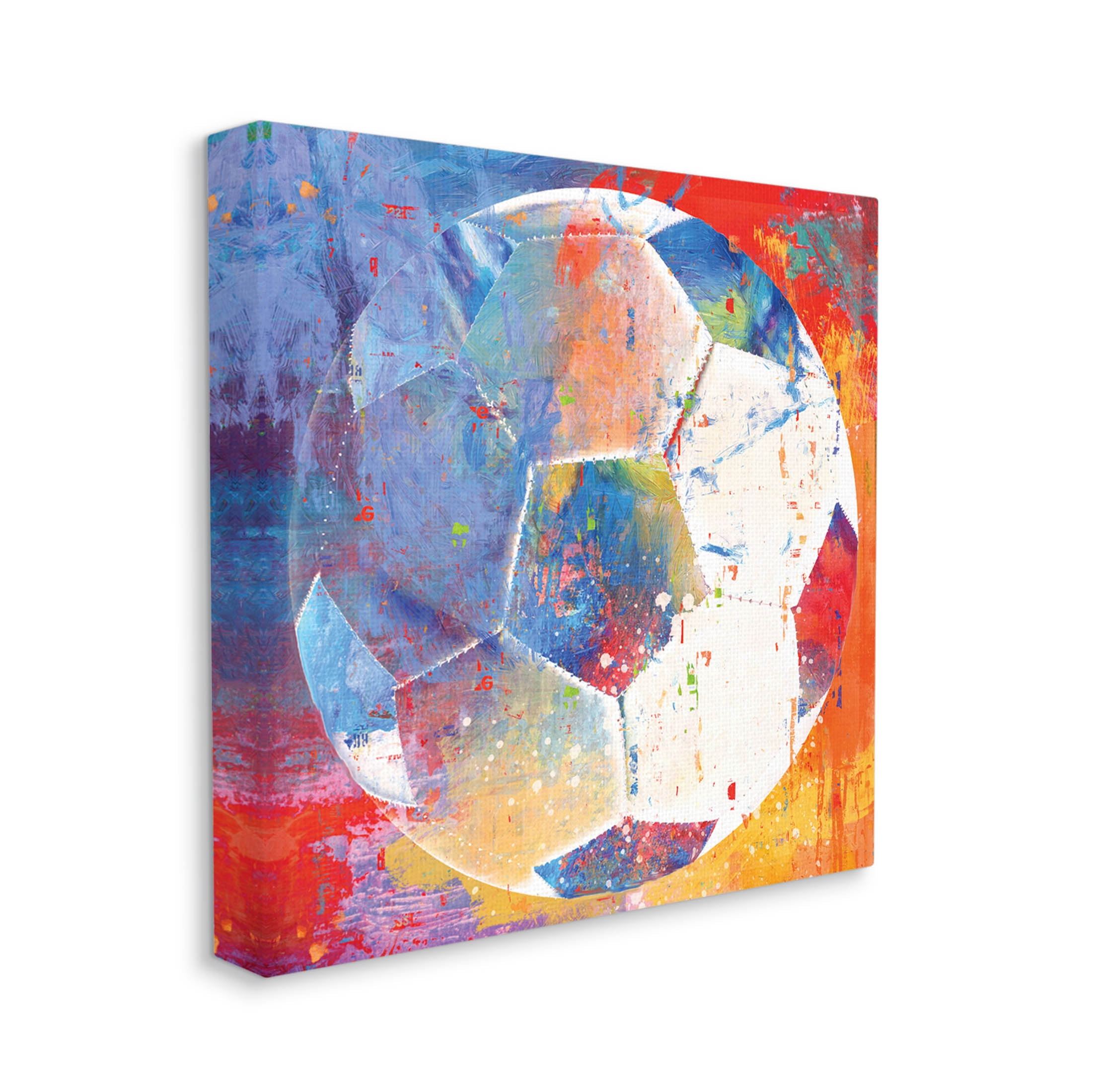 Stupell Industries Modern Soccer Ball Sports Graphic Art Gallery Wrapped Canvas Print Wall Art, Design by Savannah Miller