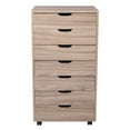 thumbnail image 2 of Hassch Wooden File Cabinet MDF Seven Drawers, Grey Oak Color, 2 of 10