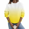 thumbnail image 2 of tarylea Crew Neck Sweatshirt for Women Long Sleeve Gradient Color Pullover Cinch Cuff Loose Tops Casual Fall Dressy Tops, 2 of 5