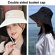 thumbnail image 4 of Sombrero de pescador para mujer, protector solar de verano, protector facial, anti-ultravioleta, sombrero de ala grande para el sol, sombrero de doble cara, 4 of 5