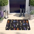 thumbnail image 2 of Red Mushroom Flower Black Flannel Non Slip Door Rugs,Washable Door Mats Indoor,Decorative Door Mats,Dirt-Resistant and Absorbent Doormat for Entrance,Bedroom,Kitchen,Bathroom,31.5"x17", 2 of 4