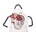 thumbnail image 2 of HATIART Beautiful Vintage Bicycle and Roses First Date Unisex Adjustable Bib Apron with Pockets for Women Men Girls Chef for Cooking Baking Gardening Crafting, 2 of 2