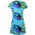 thumbnail image 2 of Blue Tang Fish Tropical Splatter All Over Juniors V-Neck Dress, 2 of 2