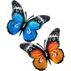 thumbnail image 1 of Grandes decoraciones de jardín con mariposas, arte de pared, escultura de mariposa de metal, adornos colgantes para exteriores, jardines, patios, cobertizos, paredes, vallas, decoración (2, 1 of 5