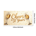 thumbnail image 3 of LUUFILx Cheers to 31 Years Backdrop Celebration Banner Background Wedding Anniversary Event Decoration Party Supplies Photography Props Gold Decors, 3 of 9