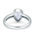 thumbnail image 3 of Bezel Set 9mmX7mm Pear Engagement Ring Cubic Zirconia 925 Sterling Silver, 3 of 5