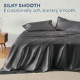 thumbnail image 2 of Seasonwood Queen Sheets Set 4 Pcs Silky Bedding Set 1800 Microfiber 2 Pillowcase 20"x30"Dark Grey, 2 of 7
