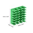 thumbnail image 3 of Uxcell 14x14x6mm Aluminum Heatsink Electronic Radiators for MOS IC Chip Green 20 Pack, 3 of 5