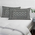 thumbnail image 3 of Blue Boho Pillow Covers, Linen Long Throw Pillow Case, Vintage Ethnic Tribe Abstract Art Floral Holiday Pillow Protector Decorative Cushion Cover for Living Room/Bedroom 20" x 36", 3 of 8
