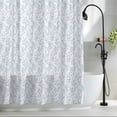 thumbnail image 2 of Blue Spring Floral Waterproof Shower Curtain, Large 72"x84" Washable Polyester Fabric Shower Curtains for Bathroom, Summer Botanical Watercolor Decorative Bathtub Curtain Sets with Hooks, 2 of 9