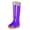 #1 Purple, variant on Taqqpue Women's Rain Boots Plus Size Knee High Fleece Lined Warm Thick Sole Mid Heel Waterproof Long Boots for Women Size 5-10.5 Non-Slip Waterproof Garden Shoes Outdoor Wet Weather