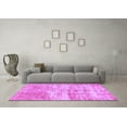 thumbnail image 3 of Ahgly Company Indoor Round Abstract Purple Modern Area Rugs, 3' Round, 3 of 4