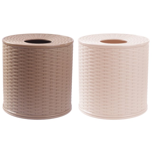 BRIGHTFUFU 2pcs Decoración del tise de tejido Home Organizador de tejidos de la caja Caja de almacenamiento de tejido