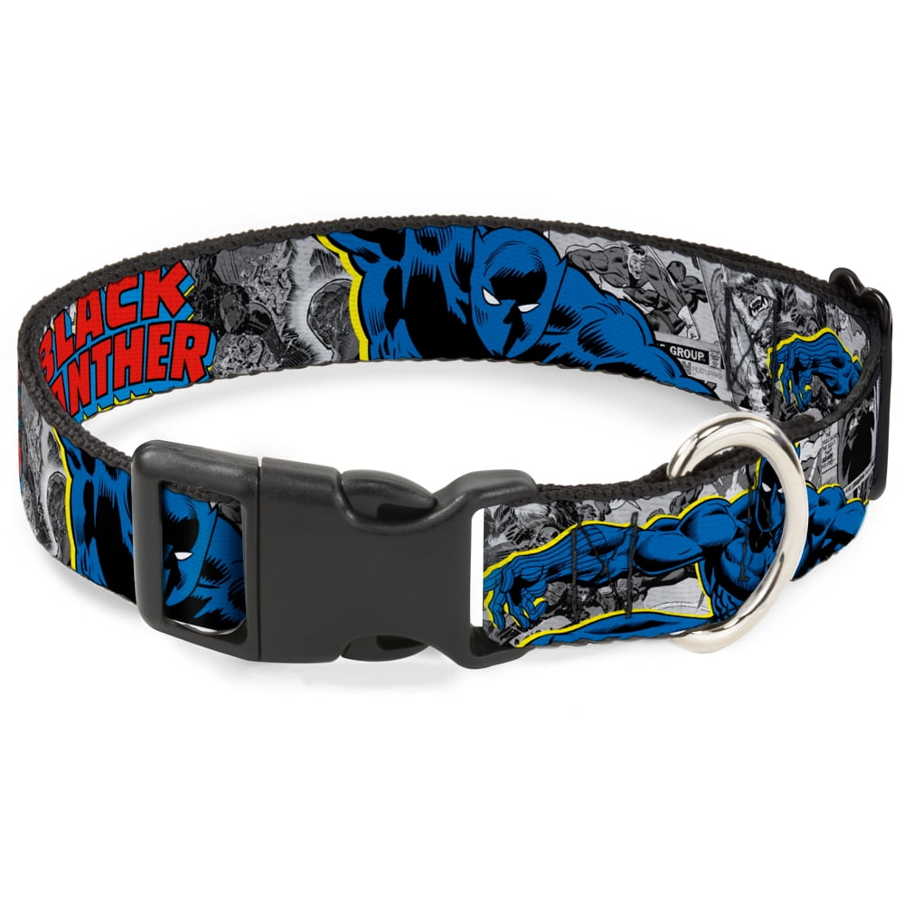 Cat Collar Breakaway Black Panther Poses Stacked Comics Grays Yellow