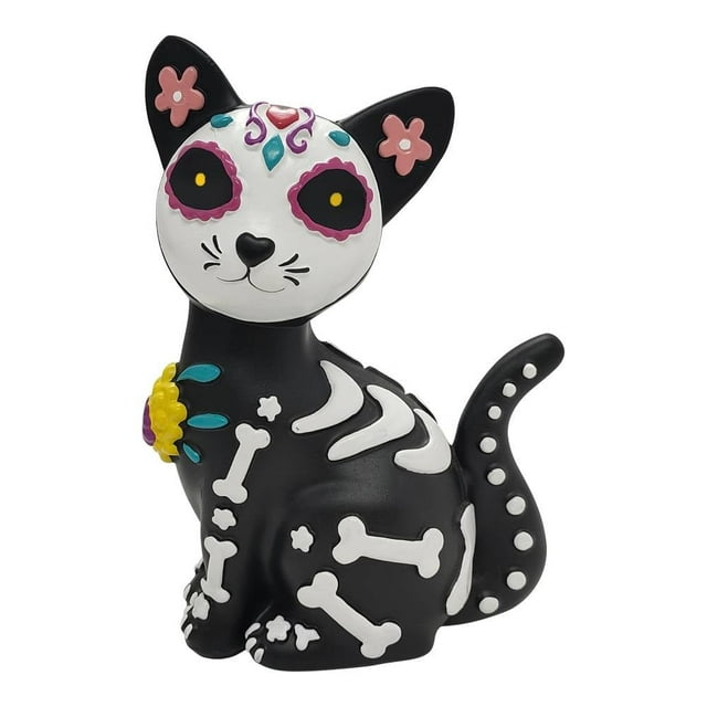 Artículo Decorativo Way To Celebrate Gato Día de Muertos 21.6x8.5x15.2 cm