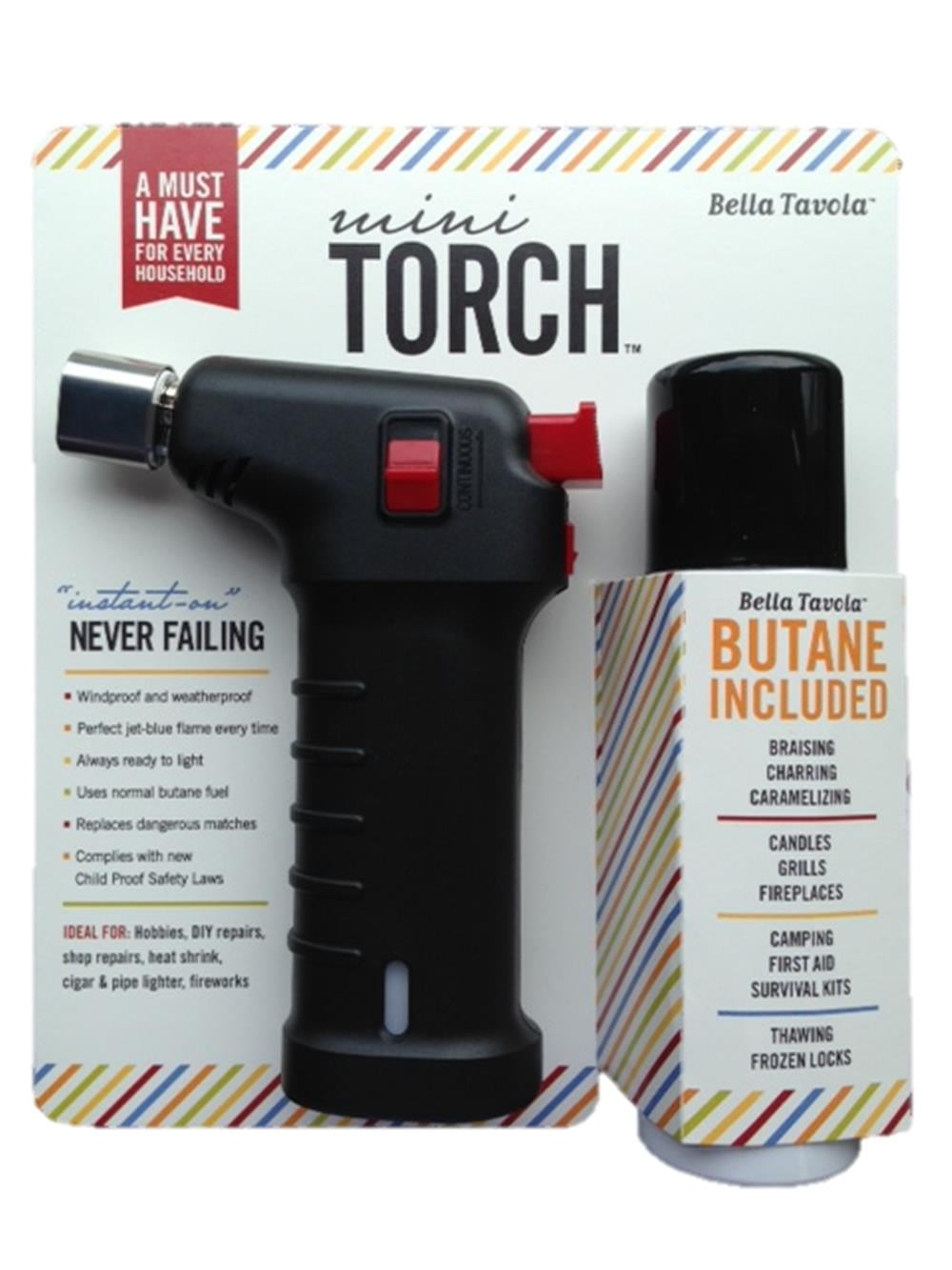 Bella Tavola Mini Torch with Butane Fuel Black Walmart Canada