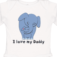 thumbnail image 4 of Inktastic I Love my Daddy Elephant Blue Boys Long Sleeve Baby Bodysuit, 4 of 5