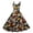 Earthy Yellow A, variant on Sleeveless A Line Dress with Bunny and Egg Print for Women Casual Fit and Flare Spaghetti Strap Midi Length Dress Beige L