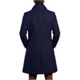 thumbnail image 5 of Danhjin Trench Coats for Men Long Open Front Lapel Long Jackets Long Sleeve Fall Winter Overcoats Business Casual Going out Fashion Outwear, 5 of 6