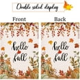 thumbnail image 5 of Fall Flags 28 X 40 Double Sided Hello Fall Pumpkin Decorative House Flags for Outside Outdoors Autumn Burlap Flags Welcome Large Flag Farmhouse Porch Lawn Decor, 5 of 6