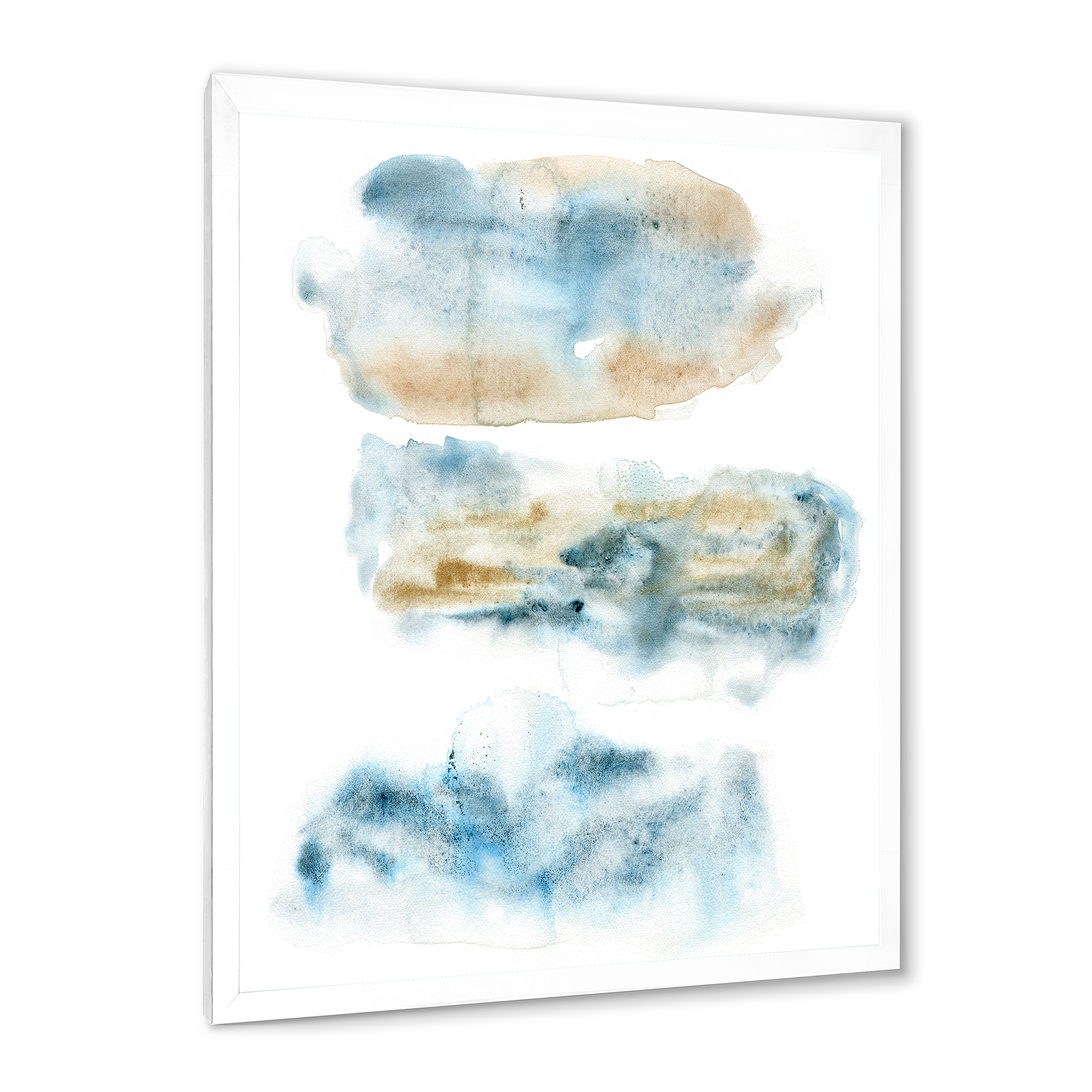 Designart 'Abstract Of Clouds Dark Blue Colored II' Modern Framed Art Print