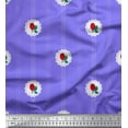 thumbnail image 1 of Rayon de Pomme Tissu Rayé, Feuilles & Rose Imprimé Floral 1 Yard 42 Inch Wide, 1 of 3