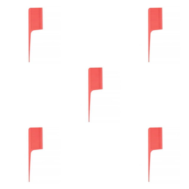 pitrice Dyeing Comb Coloring Weaving Sectioning Highlighting Combs Hairbursh Styling Household Barber Shop Learners Stylists Red 5Set