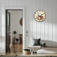 thumbnail image 5 of Wood Wall Clock Battery Operated 12 Inch - Silent Wall Clock Non Ticking - Flower Wall Clock for Girl - Vintage Wall Clock for Bedroom, 5 of 7