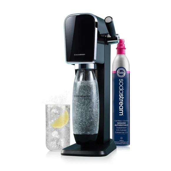 Sodastream Art (Black) Sparkling Water Maker with CO2 and Carbonating Bottle