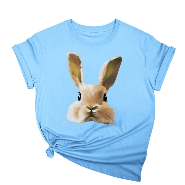 Tops de Cuello Alto para las Mujeres Amante Impreso Camiseta Cuello Redondo Manga Corta, Poliéster Spandex