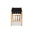 thumbnail image 3 of Baxton Studio Banc Rustique en Bois Fini Brun Noir et Chêne, 3 of 5