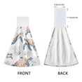 thumbnail image 3 of Dailycode Kitchen Wash Cloths with Hanging Loops Absorbent Absorbent Quick Drying Hand Towels, 2 Pack, Watercolor Turtle Waterweed, 3 of 7