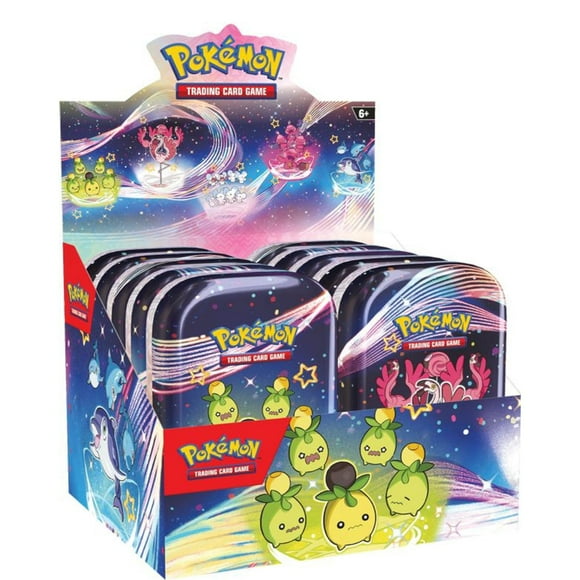 Pokemon TCG : Scarlet & Violet Paldean Fates Mini Boîte Métallique Présentoir Complet - 10 Boîtes